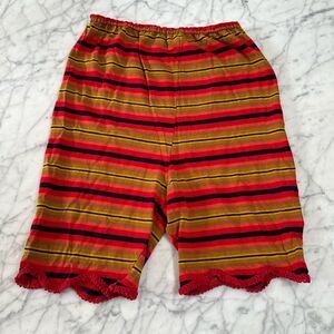 Vintage Stripe Retro Biker Shorts Womens Small